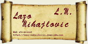 Lazo Mihajlović vizit kartica